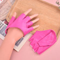 Miniatyrbillede 1 af 5: PU Læder Fingerløse Handsker Til Goth Punk Rock Lolita Harajuku Roserød One Size Roserød Rose red One Size