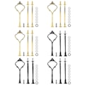 Miniatyrbillede 1 af 5: Sæt lagdelt bakke hardware til kageform 3 lag kageform fittings hardware holder til