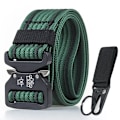Miniatyrbillede 1 af 5: Retro Politi Taktisk Bælte Stærk 1200D Ægte Nylon Militær Hær Bælte Rustfrit Metal Hurtig Udløsning Spænde Qutdoor Arbejdsbælte ArmyGreen Army Green set 125cm Adjustable
