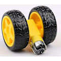 Miniatyrbilde 3 av 5: 4 stk DC elektrisk motor + plast Tt motor dekk hjul dobbel aksel girmotor Tt girkasse motor for Sm