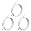 3-pack 2m USB-C-kabel för laddning och dataöverföring iPhone 16, 15 iPad Mac Vit Vit Vit White 3-PACK 2M laddkabel