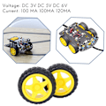Pikkukuva 3 / 5: 4 kpl älyauton robotin muoviset rengaspyörät DC 3-6v vaihdemoottorilla