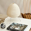 Miniatyrbillede 3 af 3: Japansk rispapir lanterne, LED bordlampe, stue, soveværelse, sengebord, arbejdsværelse, hotel og B&B