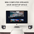 Miniatyrbild 7 av 9: USB-stereohögtalarsystem med 3,5 mm ljudkontakter för anslutning till bärbar dator, notebook eller stationär dator, volymkontroll