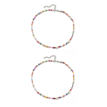 Pikkukuva 1 / 5: 1/2/3/5 helmen kaulakoru helmillä koristeltu Choker säädettävä ketju Boho tyyppi 4 Type 4 2PCS