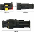 Pikkukuva 3 / 5: 12V vedenpitävä liitin, vedenpitävä sähköliitin, 1,5 mm