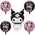 Miniatyrbild 1 av 5: 5 st aluminiumfolie ballonger för Kuromi, söta anime Kuromi festdekorationer
