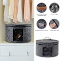 Miniatyrbillede 2 af 5: Hat Box Stor Kapacitet Foldbar Støvsikker Hat Opbevaringspose med Synligt Vindue til Mænd Kvinder Hat Rejse Hjem Sovesal Opbevaring G1y5 (FMY) Grå Dia 40cm Gray Dia 40cm China