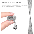 Miniatyrbilde 4 av 5: Metallremmer for Fitbit Inspire 2 & Fitbit Inspire HR & Inspire & Ace 2 i rustfritt stål med magnetisk spenne, erstatningsremmer for Inspire HR, damer og menn, små og store (liten sølv + stor champagne)