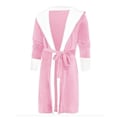 Miniatyrbild 4 av 4: Kvinnors Sherpa Fleece Badrock Mjuk Badrock Med Luva Fluffy Frotté Badrock Pink