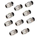 Miniatyrbilde 1 av 5: 10 stk. PC4-M10 pneumatisk kobling hann rett PTFE-slange trykk