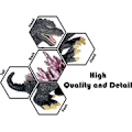 Miniatyrbild 3 av 5: 4-pack Godzilla Actionfigurer - rörliga leder, Heisei, Mecha, Ghidorah Set