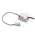 Miniatyrbillede 5 af 5: Indendørs Mini Pir-sensor Loftsmonteret til Installation Infrarød Bevægelsessensor til Led-detektor Otn