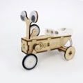 Pikkukuva 4 / 5: Puinen sähköinen Drift Walking Bug Robot DIY-malli Educaional Technology Kit