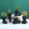 Miniatyrbilde 5 av 5: Blomsterpotte, Kunstig Menneskeformet Blomster Vase, Hagedekor