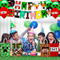 Miniatyrbilde 5 av 5: 16 Minecraft-festposer, Minecraft-temabursdagsdekorasjoner, Minecraft-temabursdagsutstyr