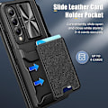 Pikkukuva 4 / 5: Kotelo 5 kotelo, lompakkosaranasuojakotelo Samsung Galaxy Z Fold 5:lle S Pen -pidikkeellä ja liukukansi Blue
