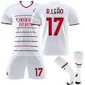 Miniatyrbild 2 av 3: Ac Milan Bortalag Barn Fotbollströja Herr Träningströja Kostym 22/23 - Perfet R.LEAO 17 R.LEAO 17 2XL