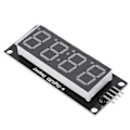Miniatyrbild 5 av 5: LED-displayrör modul 4 siffror 7 segment för 2 stift digital I/O-anslutningskomponenter