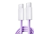Pikkukuva 1 / 5: 2023 Alkuperäinen USB C -kaapeli iPhone 15 Pro Max iPad PD 65W 45W 25W Turbo -latauskaapeli Type C -pikalataus Samsung S23 S22 Violetille Purple 1m