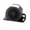 Miniatyrbillede 3 af 5: Reverserende horn vandtæt super højlydt backup alarm til motorbil 30W 110dB 12V-80V DC, Model: Sort