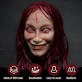 Pikkukuva 8 / 8: Movehii Halloween Latex-naamio, realistisen pelottavat Halloween-asuvarusteet Halloween-juhliin, karnevaaliin ja cosplay-rekvisiitaksi