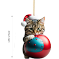 Miniatyrbilde 5 av 5: Julekatt-anheng, 10 stk 2D akryl julekatt hengende dekor akryl juletrepynt julegave