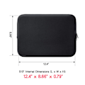Miniatyrbillede 2 af 5: 13 tommer bærbar computer etui kompatibel med 2022 2021 MacBook 13.6\" M2 A2681, 13.3 Air Pro M1 A2337 A2338 A1706 A1708 A2159 A2179 A2251 A2289 (Sort)