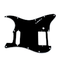 Miniatyrbild 5 av 5: 3-lagers svart plektrumskydd för gitarr till Fender HS Single Strat Humbucker