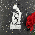 Miniatyrbillede 3 af 5: Mors dag lykønskningskort skæredøre DIY Scrapbooking prægning stencilform