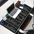 Miniatyrbillede 8 af 8: Stor Mussemåtte med Excel Tastaturgenveje til Kontor, Multifunktionel, Komfortabel Gaming Mussemåtte, Skridsikker Skrivebordsmatte til Kontor og Hjem 900 shortcut keys