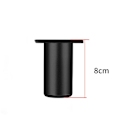 Miniatyrbillede 1 af 5: 4 stk./sæt Metalben Møbelben SORT 8CM Sort Black 8 cm