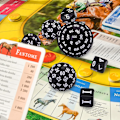 Miniatyrbilde 5 av 5: 15-sidet terning sett, svart og hvit, Polyhedral Dice Set f [qb]