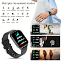 Miniatyrbillede 3 af 8: Smart Watch, 1,69 tommer Full Touchscreen Smartwatch, Fitness Tracker, Vandtæt Skridttæller Ur