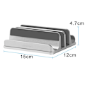 Miniatyrbillede 3 af 6: Vertikal bærbar computer stand, aluminium dobbelt stand med to justerbare
