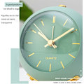Miniatyrbillede 5 af 5: (Grøn) Relogeuhr analogt vækkeur med lys, lille retro Sile