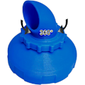 Miniatyrbild 1 av 3: Pool inlopp munstycke, 360° rotation, kompatibel med Intex Bestway, pool utlopp munstycke, ventilationsanslutning Ø32/38 blå