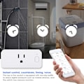 Miniatyrbillede 1 af 5: WIFI Smart Socket Dual USB Stemmestyring Graffiti Intelligent APP 16A til USA 110‑240V
