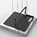 Miniatyrbillede 3 af 5: Hærdet glas læder telefonetui til Samsung Galaxy Z Fold 4, ultratynd farvemaling foldbar skal til Z Fold4, anti-fald forretningstelefoncover