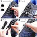 Miniatyrbilde 2 av 4: pakker med sorte No Lacing skolisser, elastiske skolisser, én størrelse