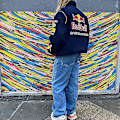 Miniatyrbilde 4 av 5: Racingjakke Vintage, Bomberjakke Print, F1 Streetwear Jakke Y2k S