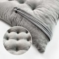 Miniatyrbilde 4 av 5: Pakke med 4 stolputeputer Stolputeputer med bånd til spisestuestoler, kontorstoler, trekk 100 % polyester, maskinvaskbar, lysegrå