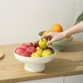 Miniatyrbilde 2 av 5: Multifunksjonell fruktkurv - (hvit) fruktkurv - kakeoppbevaringskurv - for stue, spisestue - fruktstativ