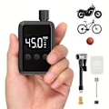 Miniatyrbild 1 av 5: 500mAh Bärbar Elpump för Cykel - Exakt 120 PSI Mini Däckpump med Digital Tryckmätare, Automatisk Avstängning, Kompatibel med Presta och Schrader Ventil