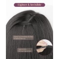 Miniatyrbillede 5 af 5: Clip In Hair Extensions, 6PCS 24\" Sort Hår (Sort)