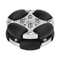 Pikkukuva 2 / 8: 48mm kaksois alumiiniseos omni-suuntainen pyörä kantavuus 3kg robotiikkakilpailuun