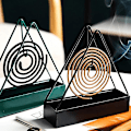 Miniatyrbillede 2 af 5: Jern Myggespiralholder, Røgelseholder, Spiral Røgelsebrænder, Moderne Afvisende Røgelseholder til Husholdning, Soveværelse, Terrasse Black