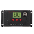 Pikkukuva 3 / 8: PWM-aurinkosäädin 12V 24V Automaattinen sovitus LCD-näyttö USB-portti Aurinkosäädin 20A