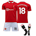 Pikkukuva 1 / 2: 2022/23 Manchester Unitedin uusi aikuisten jalkapallopaita K B.FERNANDES 8 B.FERNANDES 8 B.FERNANDES 8 B. FERNANDES 8 L