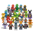 Miniatyrbilde 1 av 5: Set med 24 go Minifigures Kai Jay Sensei Wu Master Building fargerik